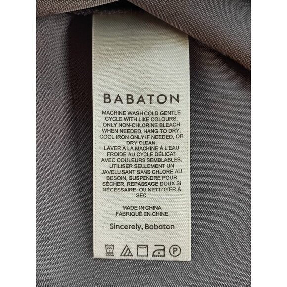 Babaton '90s Slit Pewter Grey Midi Dress Size 6 - mordernwear.com